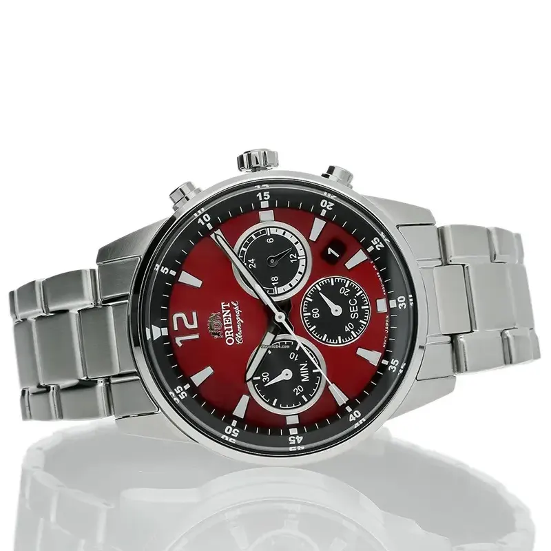 Orient Sports Chronograph Maroon Dial Men's Watch- RA-KV0004R10B